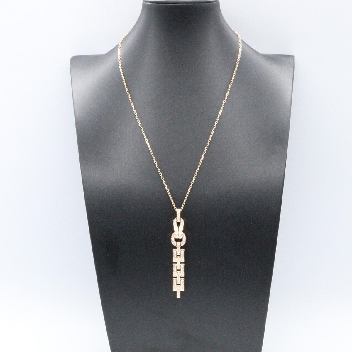 CARTIER Agrafe Diamond K18 Gold Necklace
