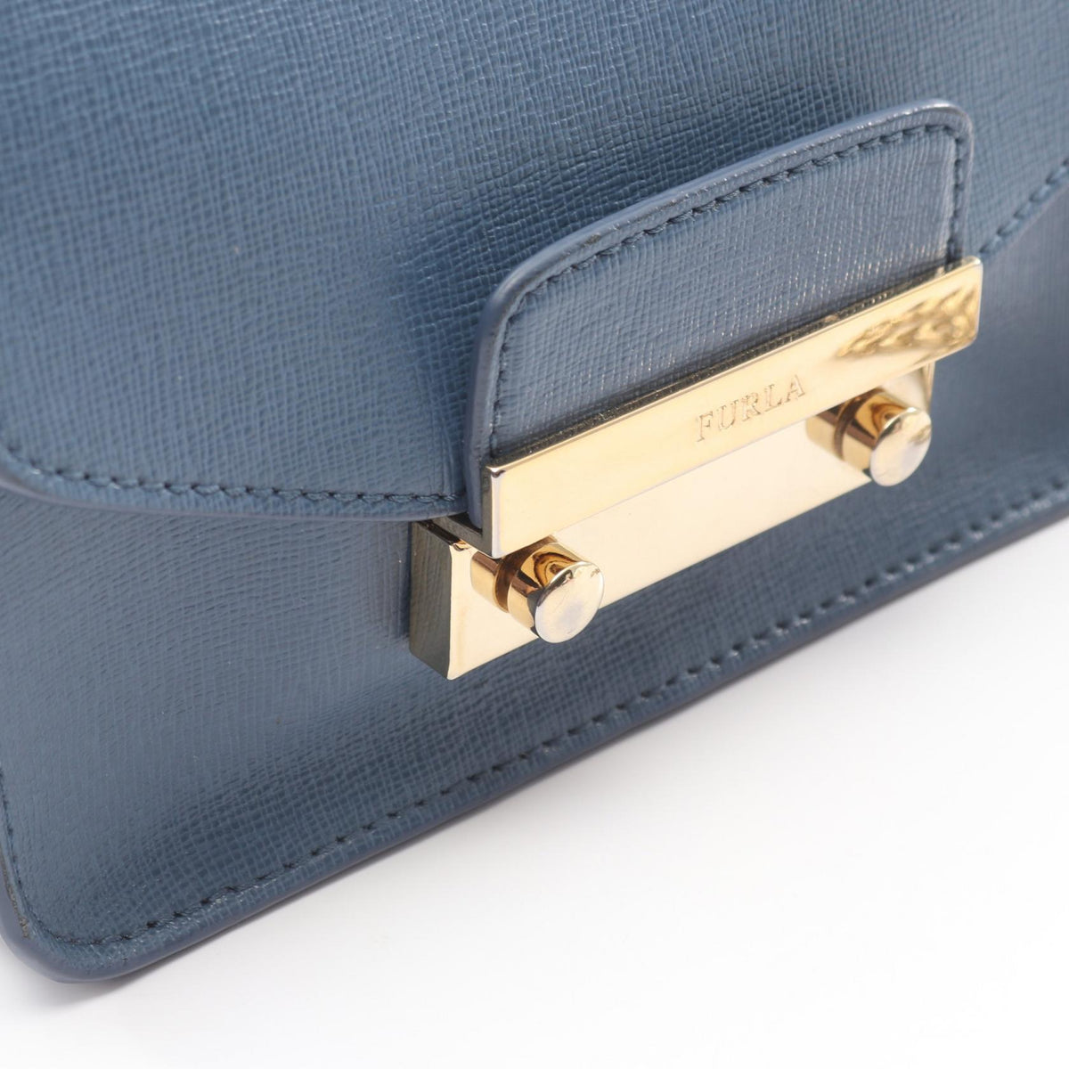Furla Metropolis Mini Leather Bag Blue