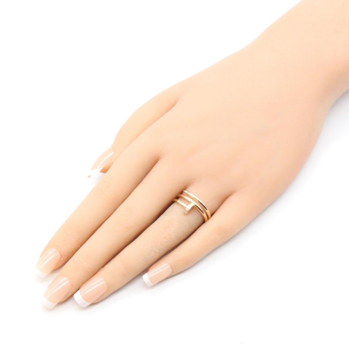 CARTIER Juste un Clou Double Diamond Ring Size JP 11.5