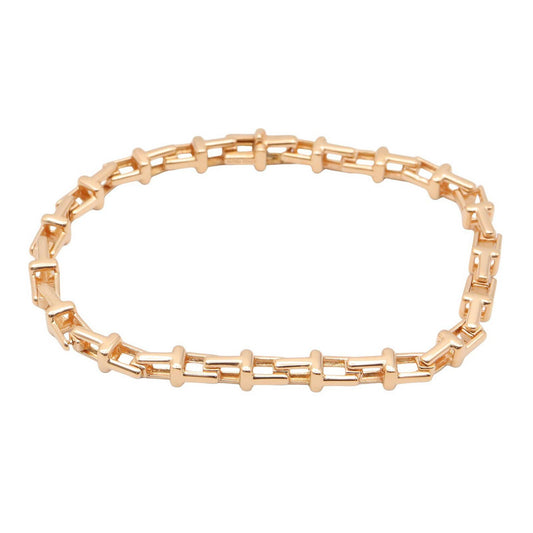 TIFFANY&CO T Narrow 18K Pink Gold Bracelet