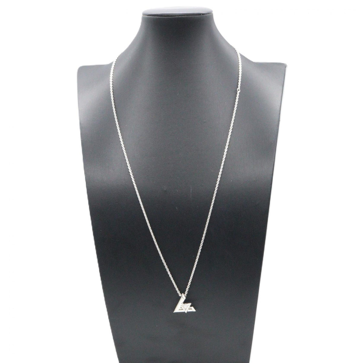 LOUIS VUITTON K18WG Pandantif Volt One GM Diamond Necklace