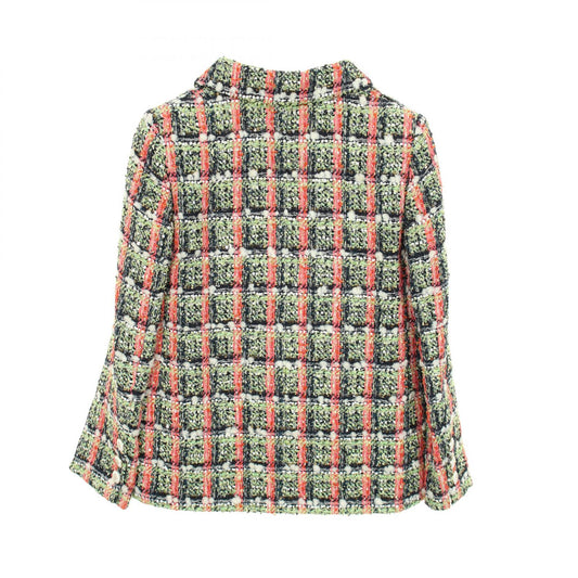 CHANEL Coco Mark Button Tweed Jacket Multi Size 34