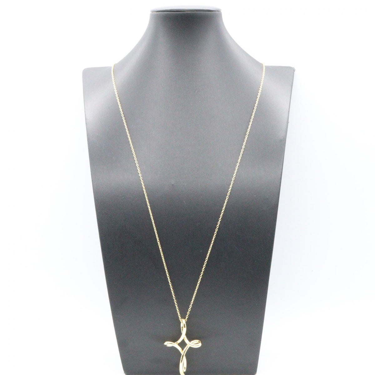 TIFFANY&CO Open Cross K18 Gold Necklace