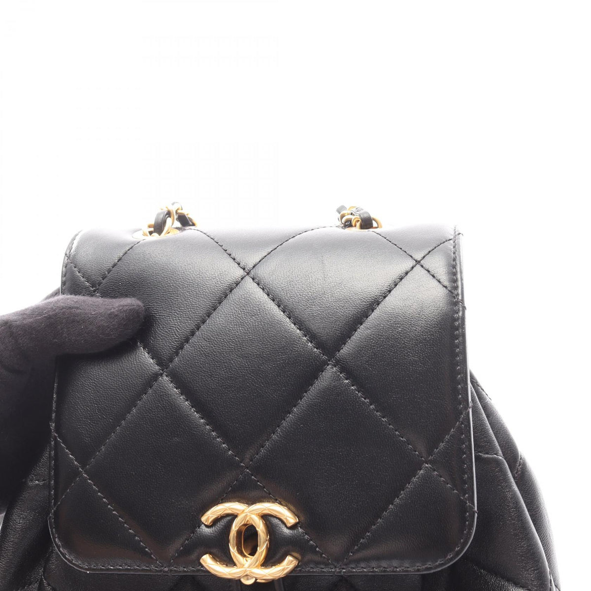 CHANEL CHANEL 19 Lambskin Backpack Black