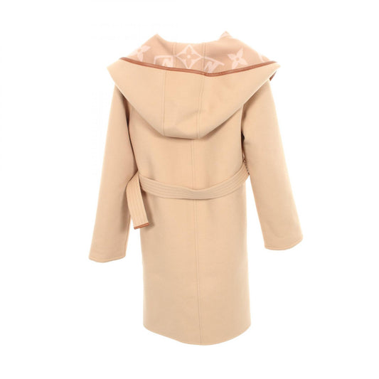 LOUIS VUITTON Hooded Giant Monogram Wrap Coat Size 36