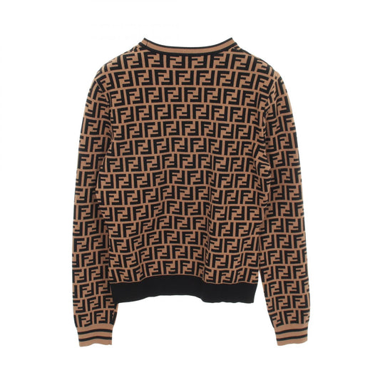 FENDI Zucchino Crewneck Sweater Rayon Brown Size 44