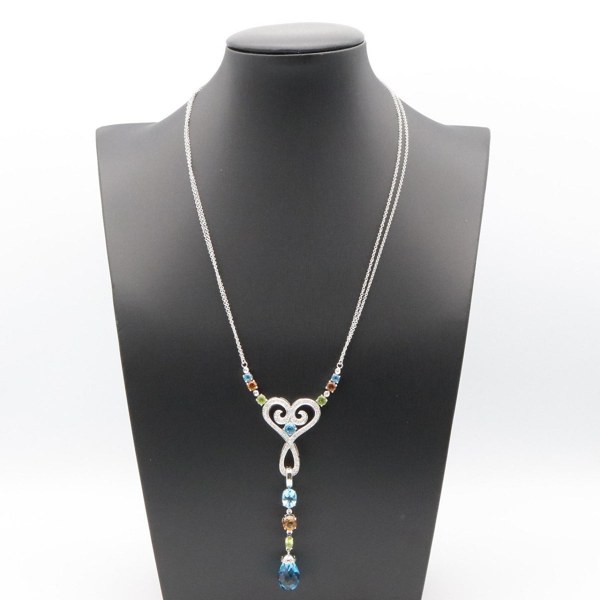 JEWELRY Multi Stone Diamond K18WG Necklace