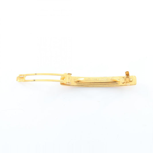 CHANEL Logo 97P Gold Plated Barrette Gold