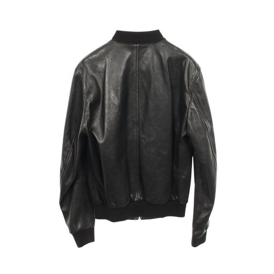DOLCE & GABBANA Leather Jacket Black Size 50