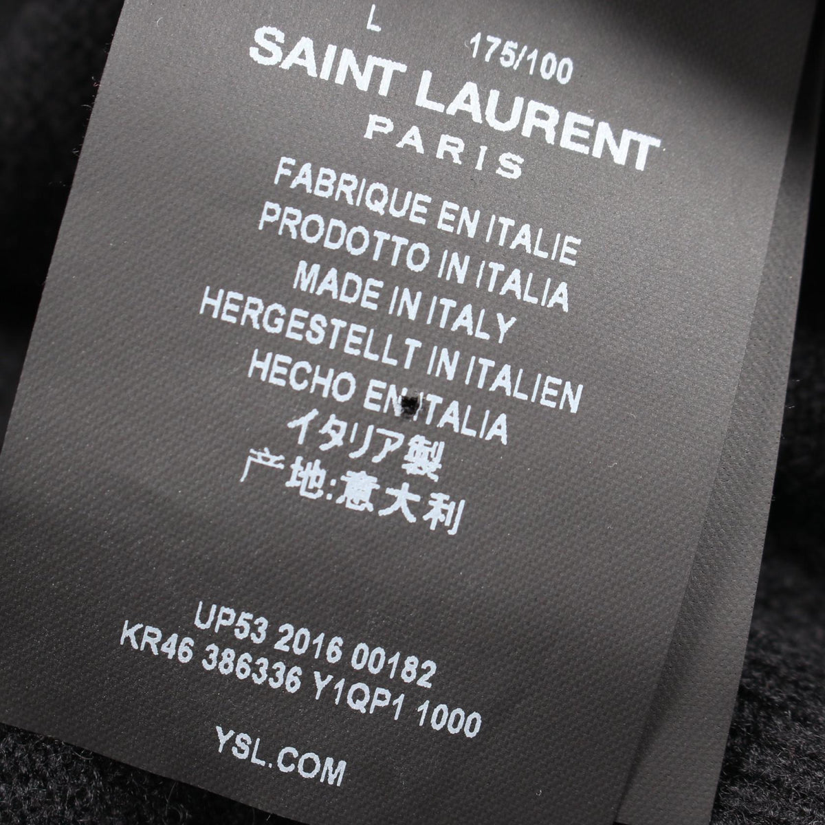 SAINT LAURENT PARIS Distressed Wool Knit Black Size L