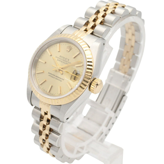 ROLEX Datejust K18 YG SS Champagne Dial Watch
