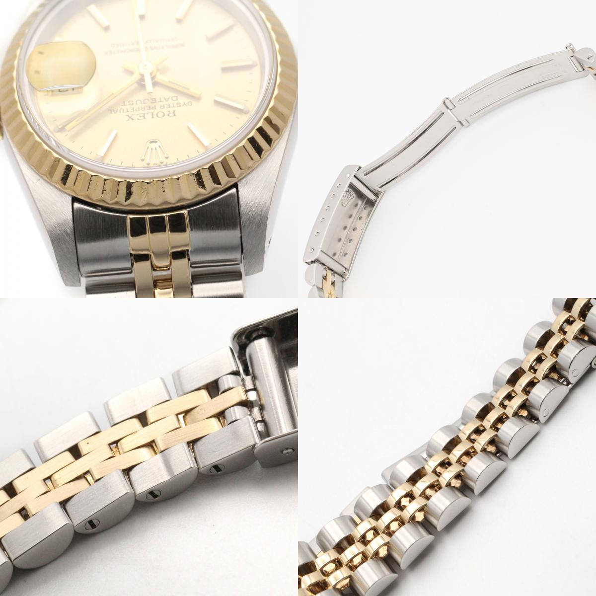 ROLEX Datejust K18 YG SS Champagne Dial Watch
