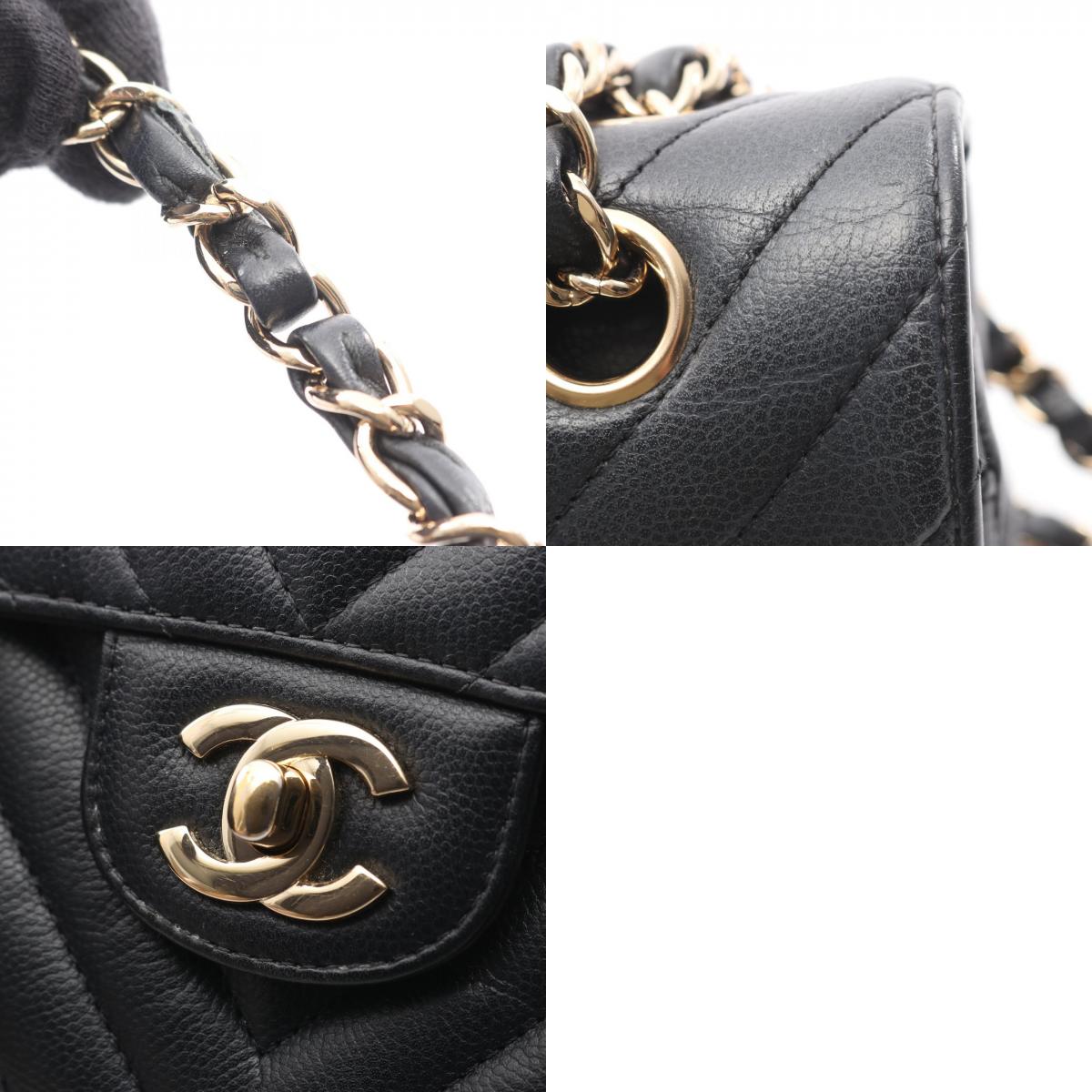 CHANEL V Stitch Chevron W Shoulder Bag