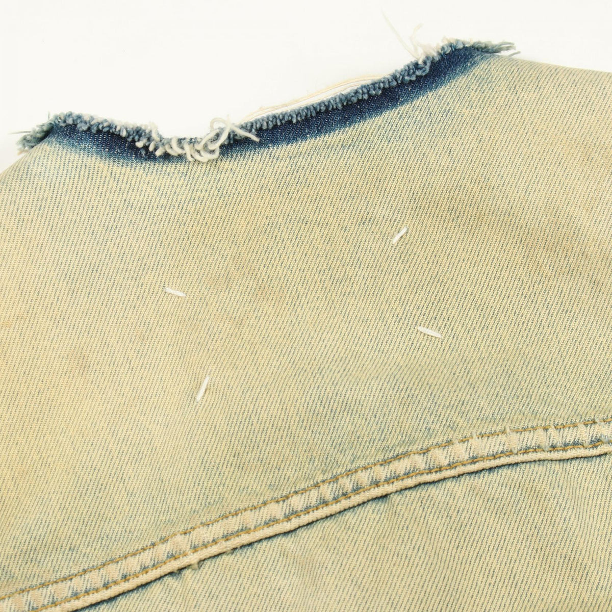 Maison Margiela Distressed Cut-Off Jacket Blue Size 36