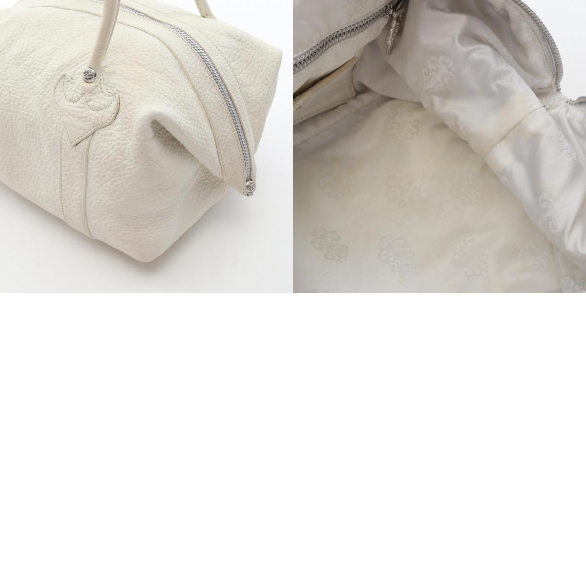Chrome Hearts Monica Large Cross Leather Sterling Silver Bag