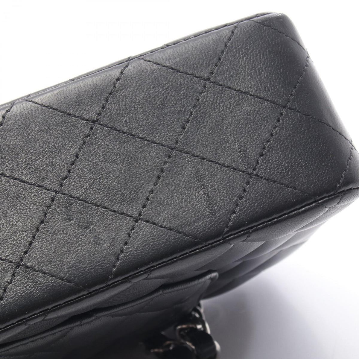 CHANEL Black Lambskin Shoulder Bag