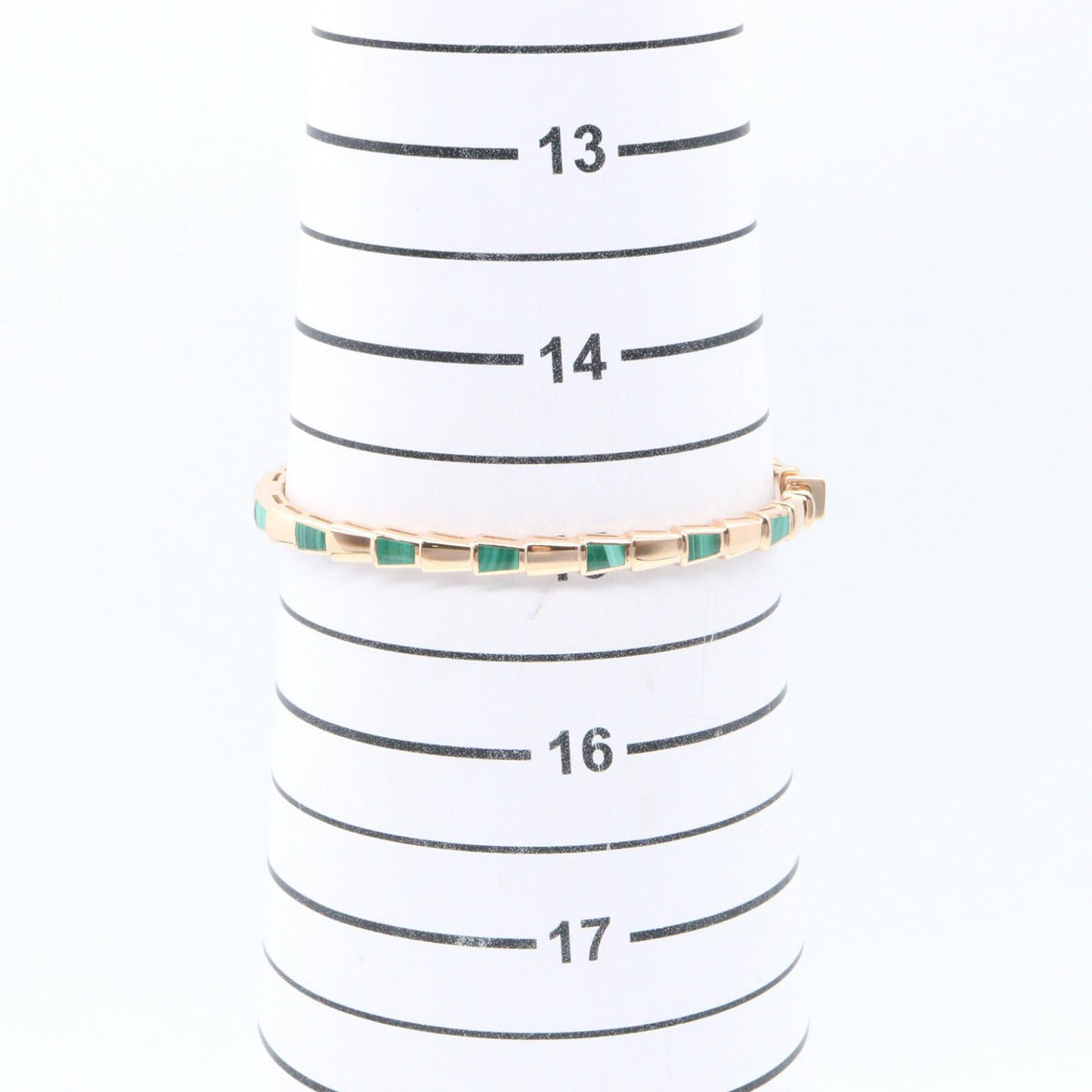 BVLGARI Serpenti Viper Malachite K18PG Bracelet Size S