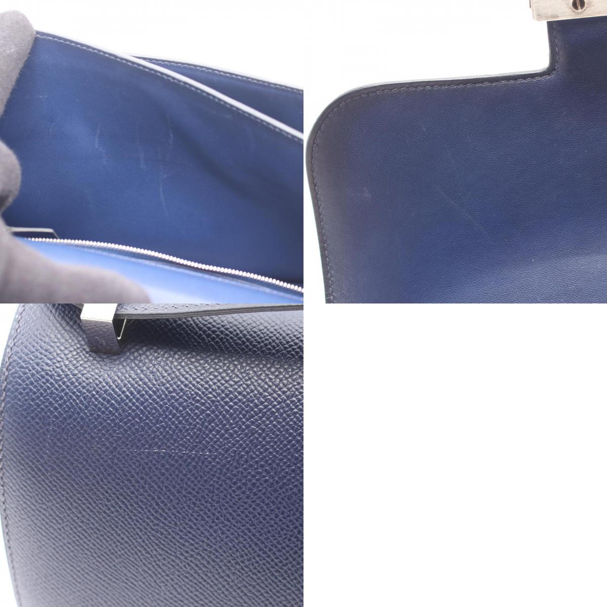 HERMES Constance 3 24 Bleu Shoulder Bag Blue
