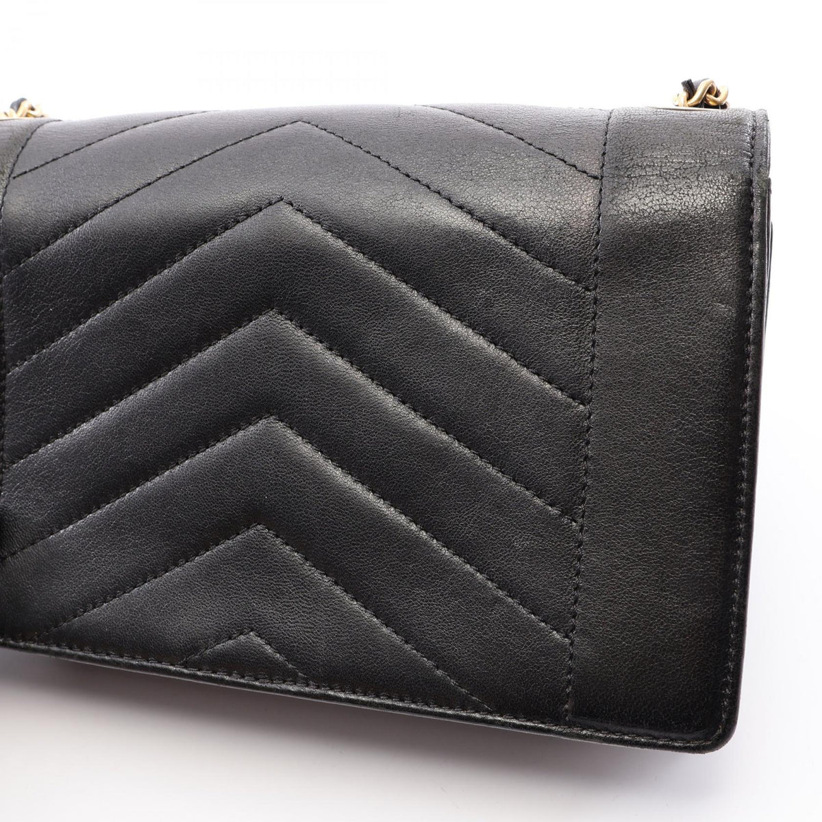 CHANEL V Stitch Mini Lambskin Bag Black