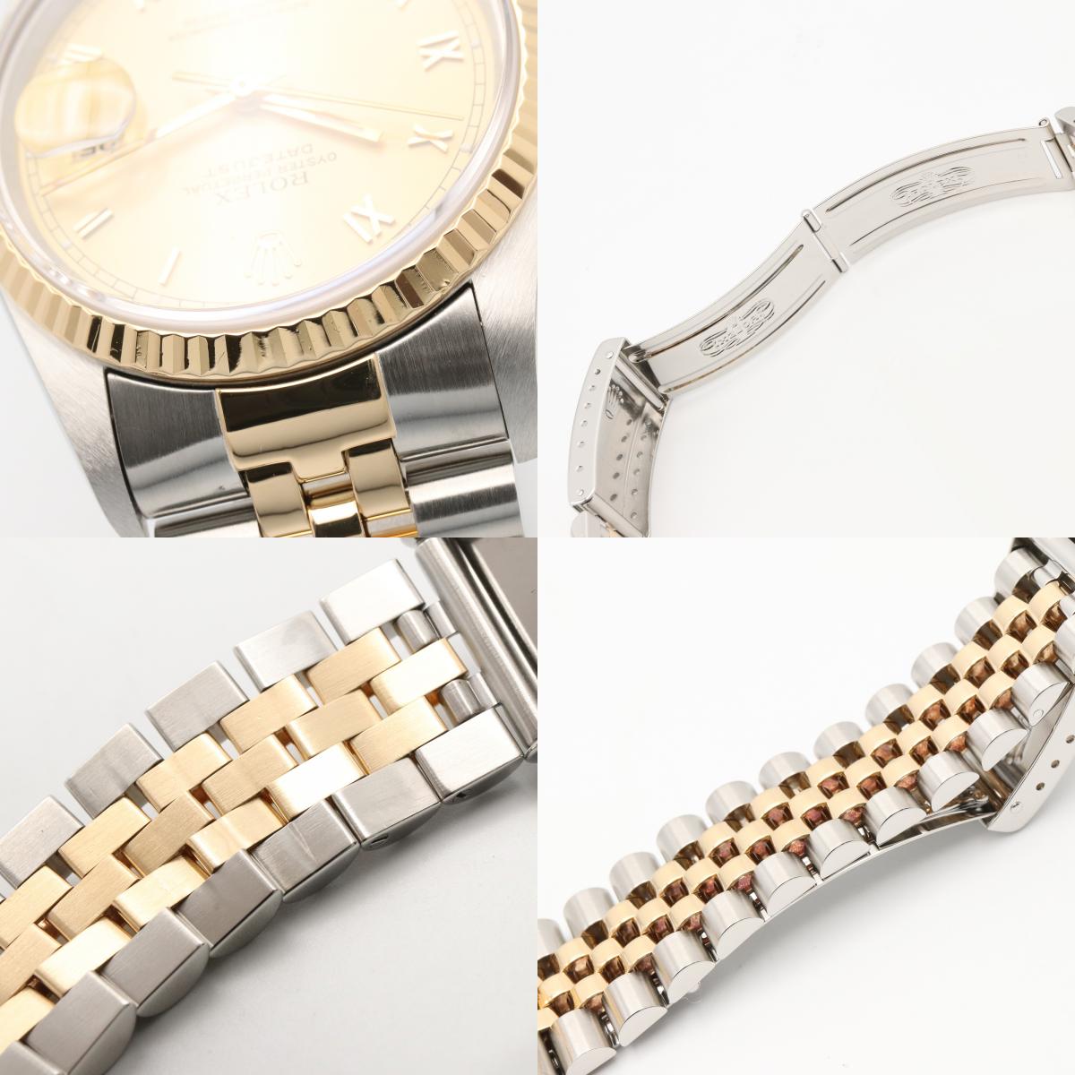 ROLEX Datejust 16233 S-Serial Gold/Steel Roman Dial Watch