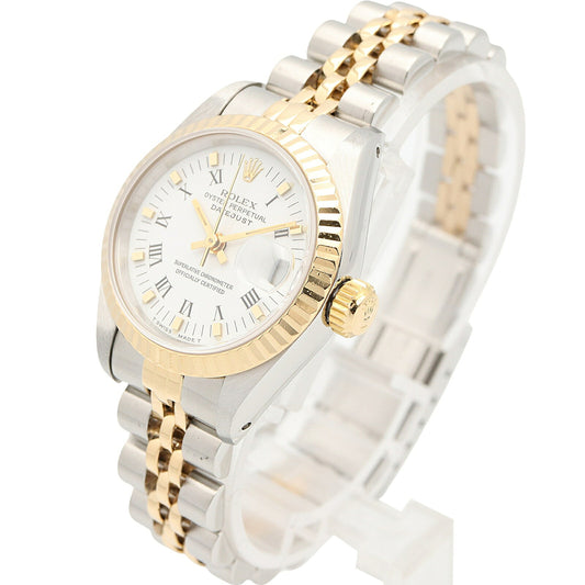 ROLEX Datejust K18 YG SS Watch Roman Dial