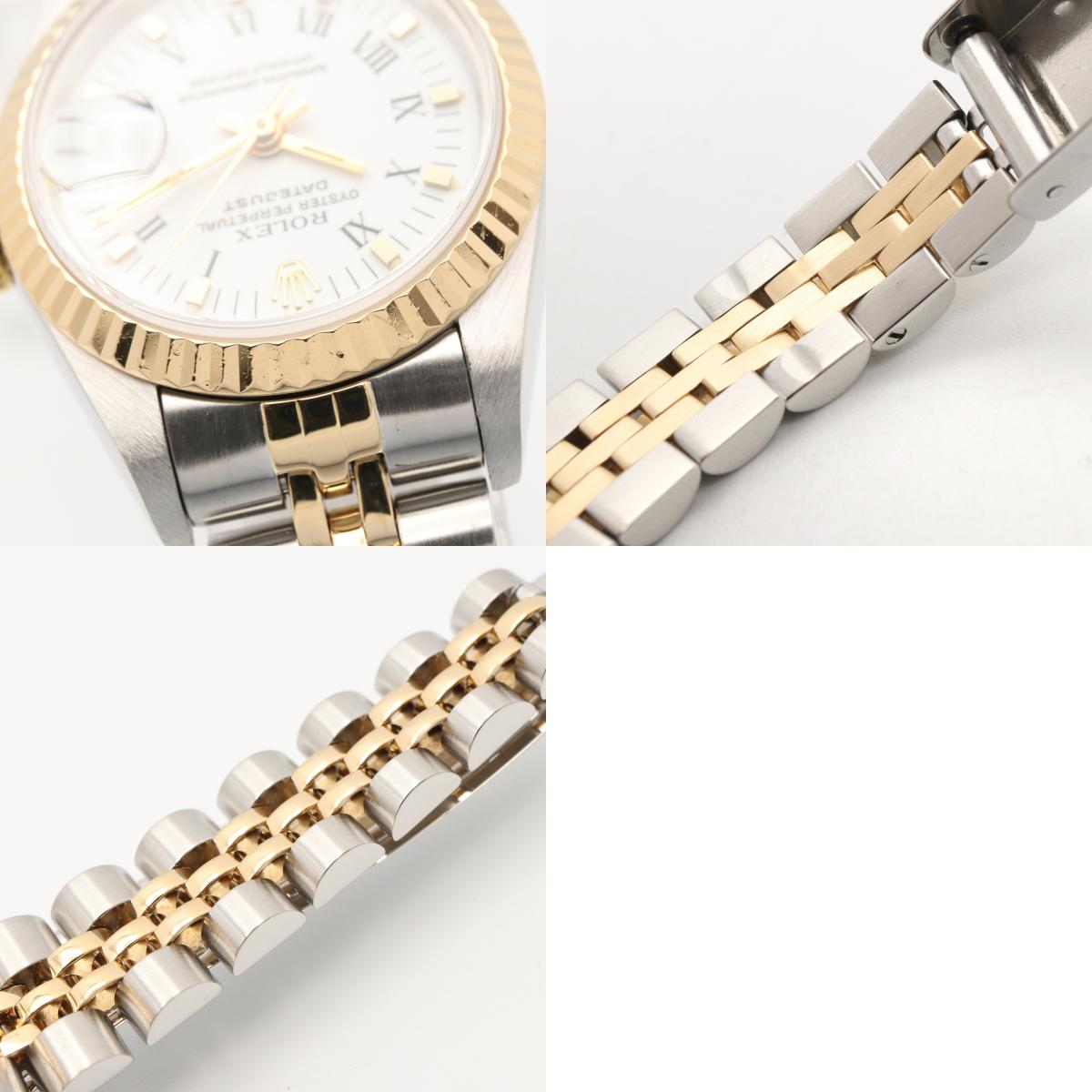 ROLEX Datejust K18 YG SS Watch Roman Dial