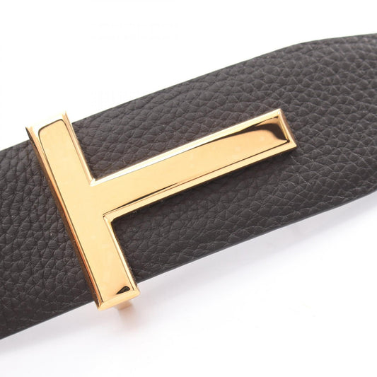 TOM FORD T Icon Leather Belt Brown Size 90