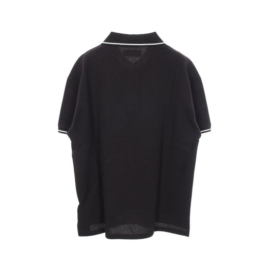 AMIRI Logo Embroidered Cotton Polo Shirt Black Size M