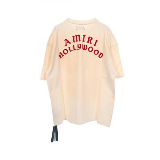 AMIRI Oversize Hollywood Back Logo T-Shirt Ivory Size L