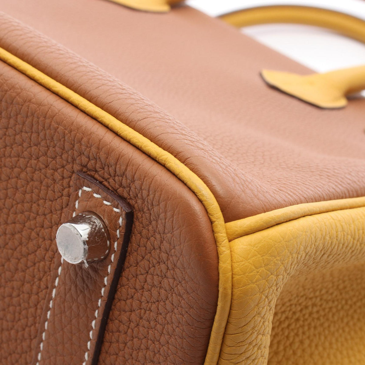 HERMES Birkin 30 Gold Jaune Handle Bag