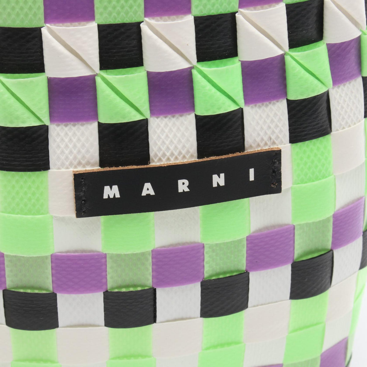 MARNI Pod Kid Handle Bag Green Leather