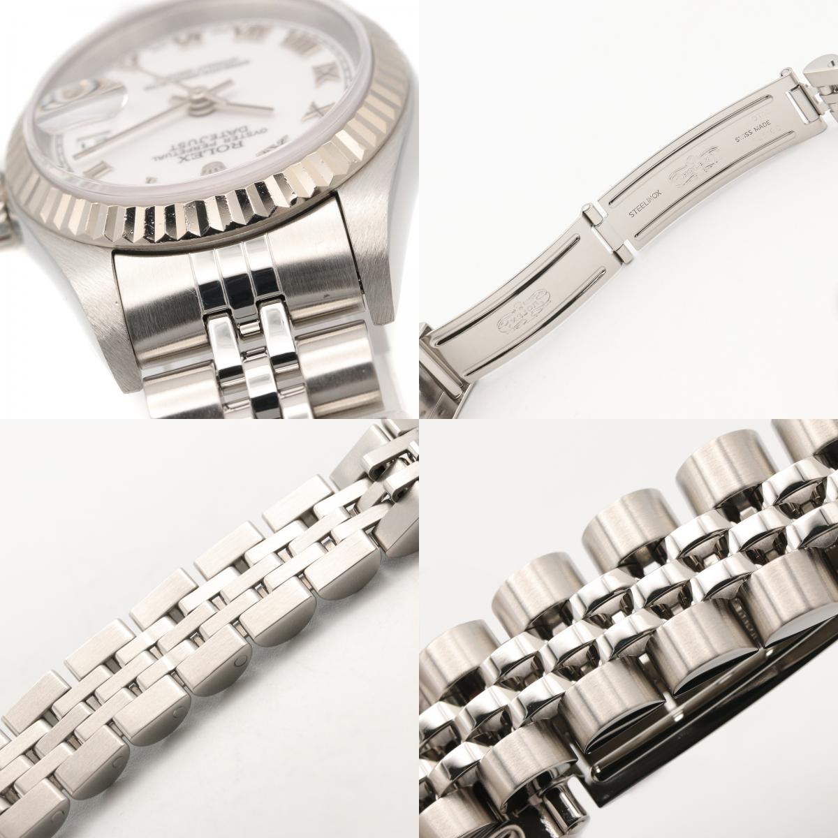 ROLEX Datejust K18 WG SS Watch Roman Dial