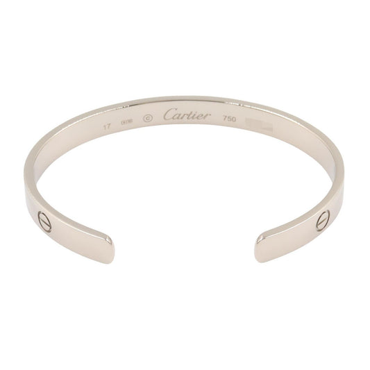 CARTIER Love Open Bangle K18 White Gold Size 17