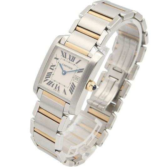 CARTIER Tank Française MM Boys Gold Steel Watch