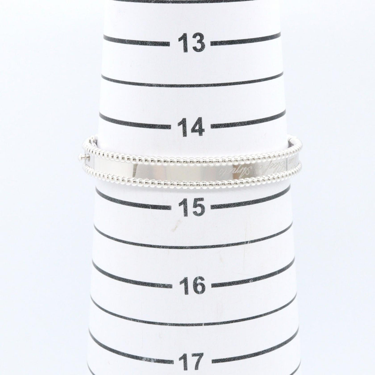 Van Cleef & Arpels 18K White Gold Signature Bracelet Size XS