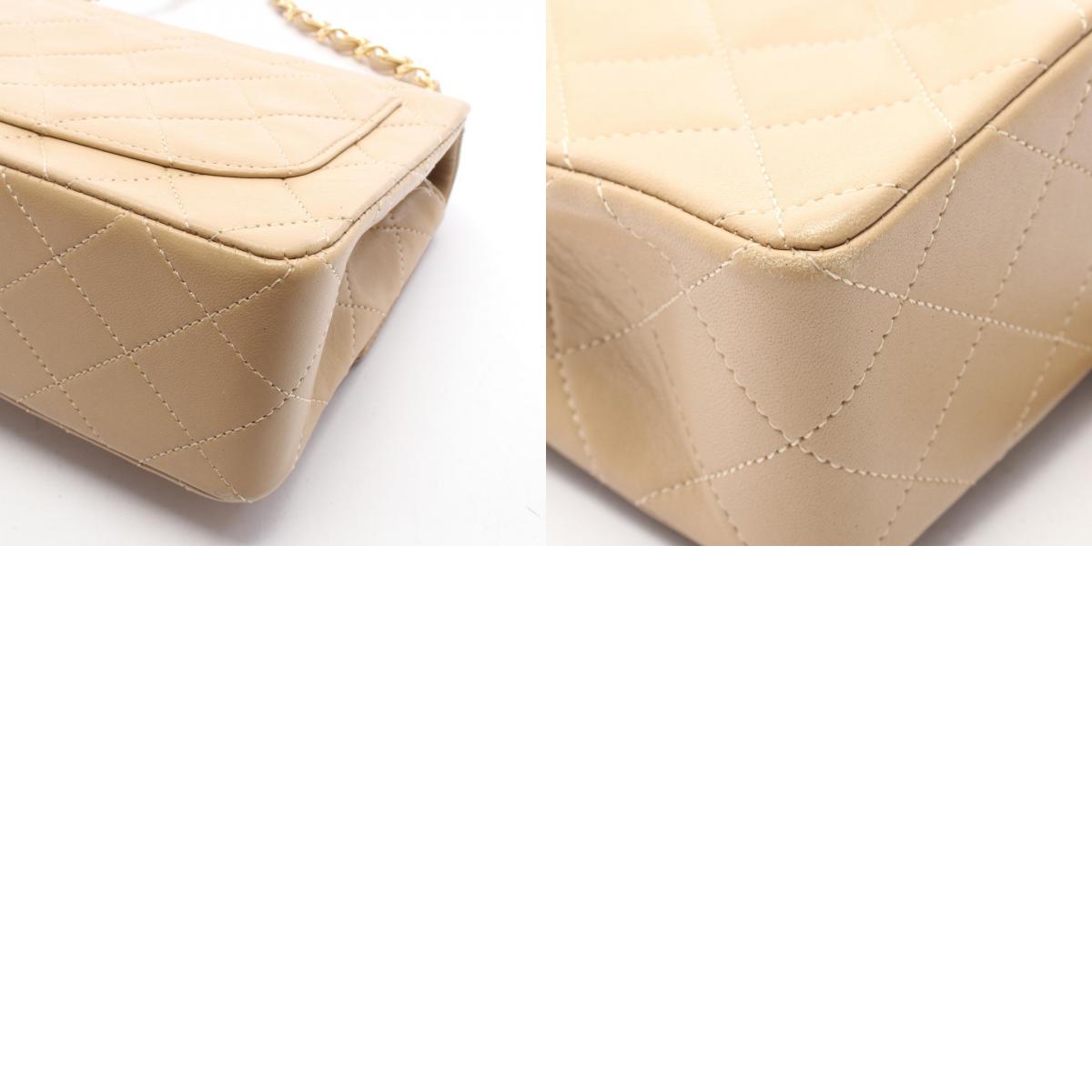 CHANEL Mini Matelasse Lambskin Bag Beige