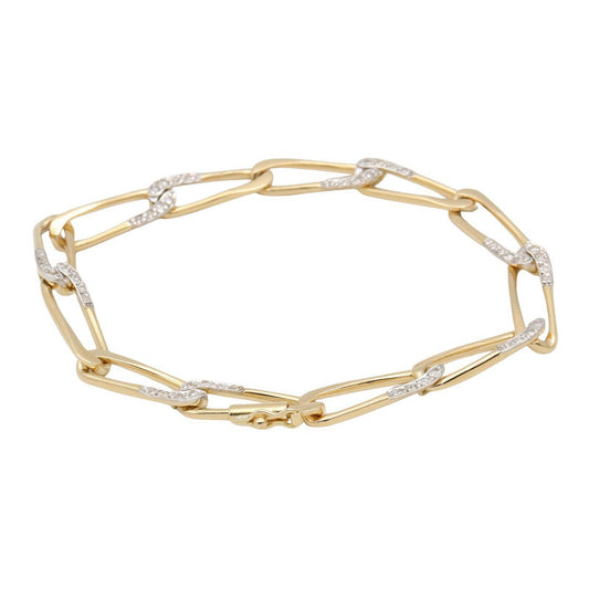 CARTIER Diamond K18 Yellow Gold Bracelet