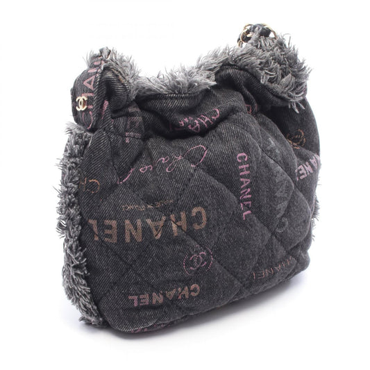 CHANEL Matelasse Small Denim Bag Black