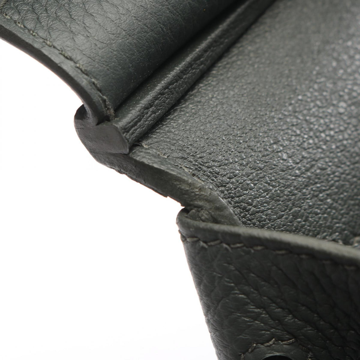 HERMES Birkin 25 Vert Mangrove Leather Bag