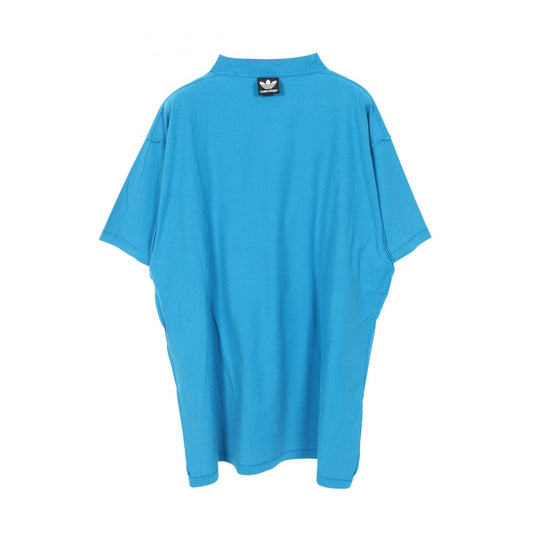 BALENCIAGA x adidas Logo Embroidered T-Shirt Blue Size L