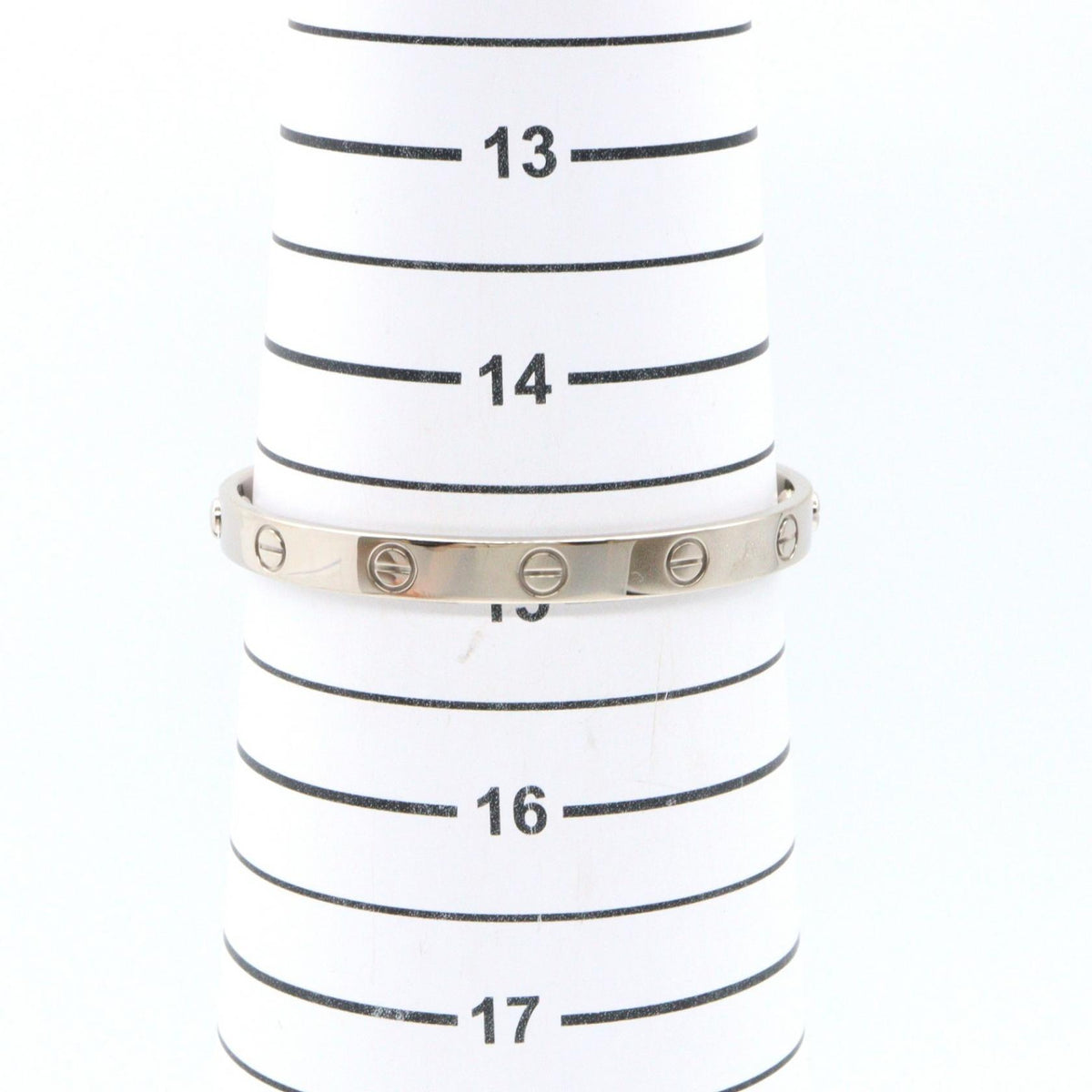 CARTIER Love K18 White Gold Bracelet Size 16