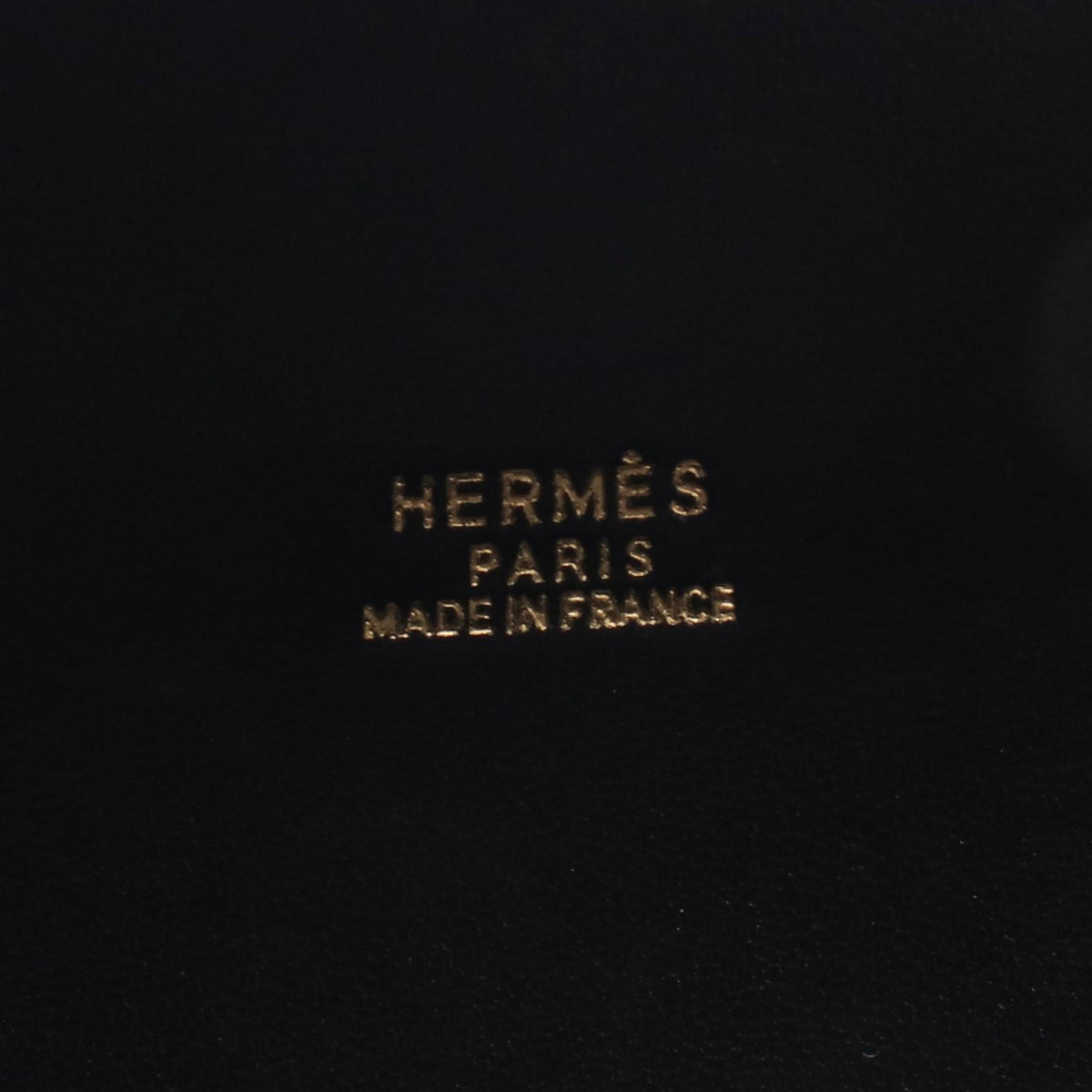 HERMES Cadena Kelly Black Box Calf Gold HW Handbag