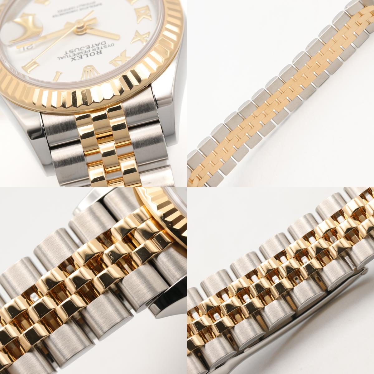 ROLEX Datejust 28 K18YG Steel Dial Watch