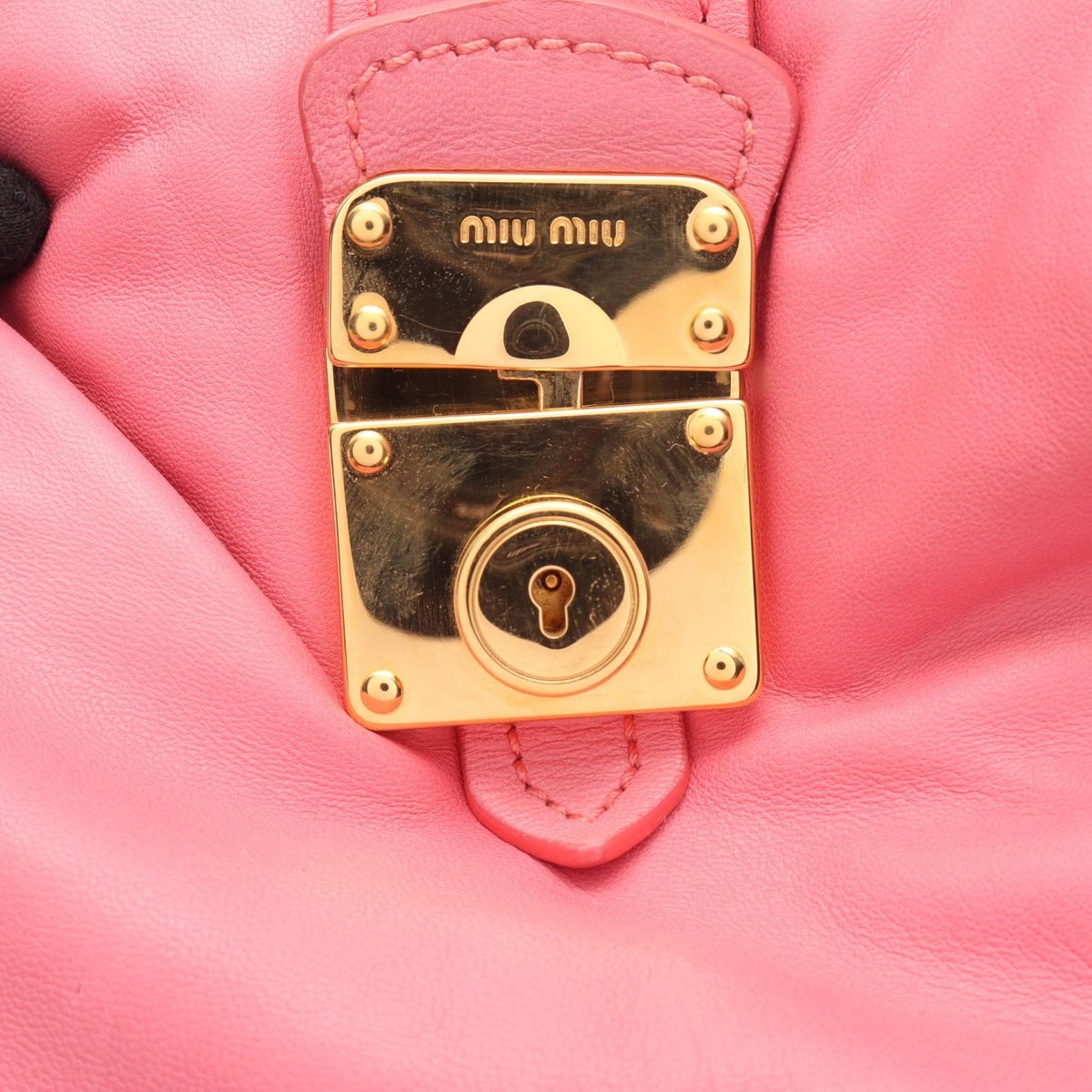 Miu Miu Pink Leather Handle Bag