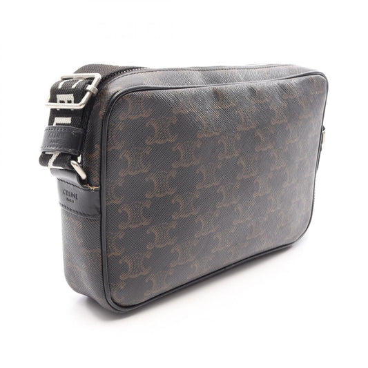 CELINE Triomphe Medium Messenger Bag Black/Brown