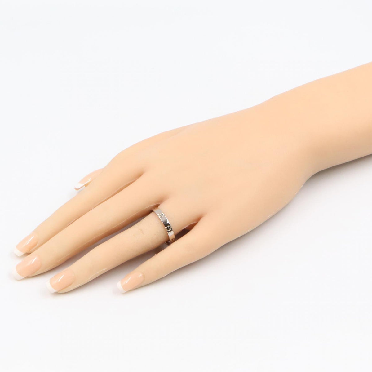 CARTIER Mini Love Ring K18 White Gold Size JP 22