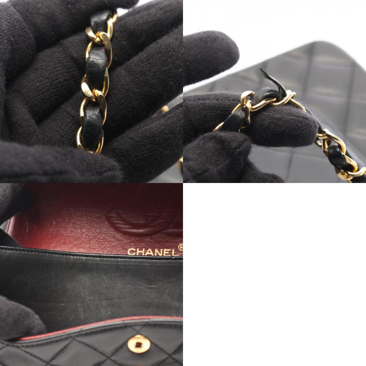 CHANEL Matelassé Double Flap Bag Black