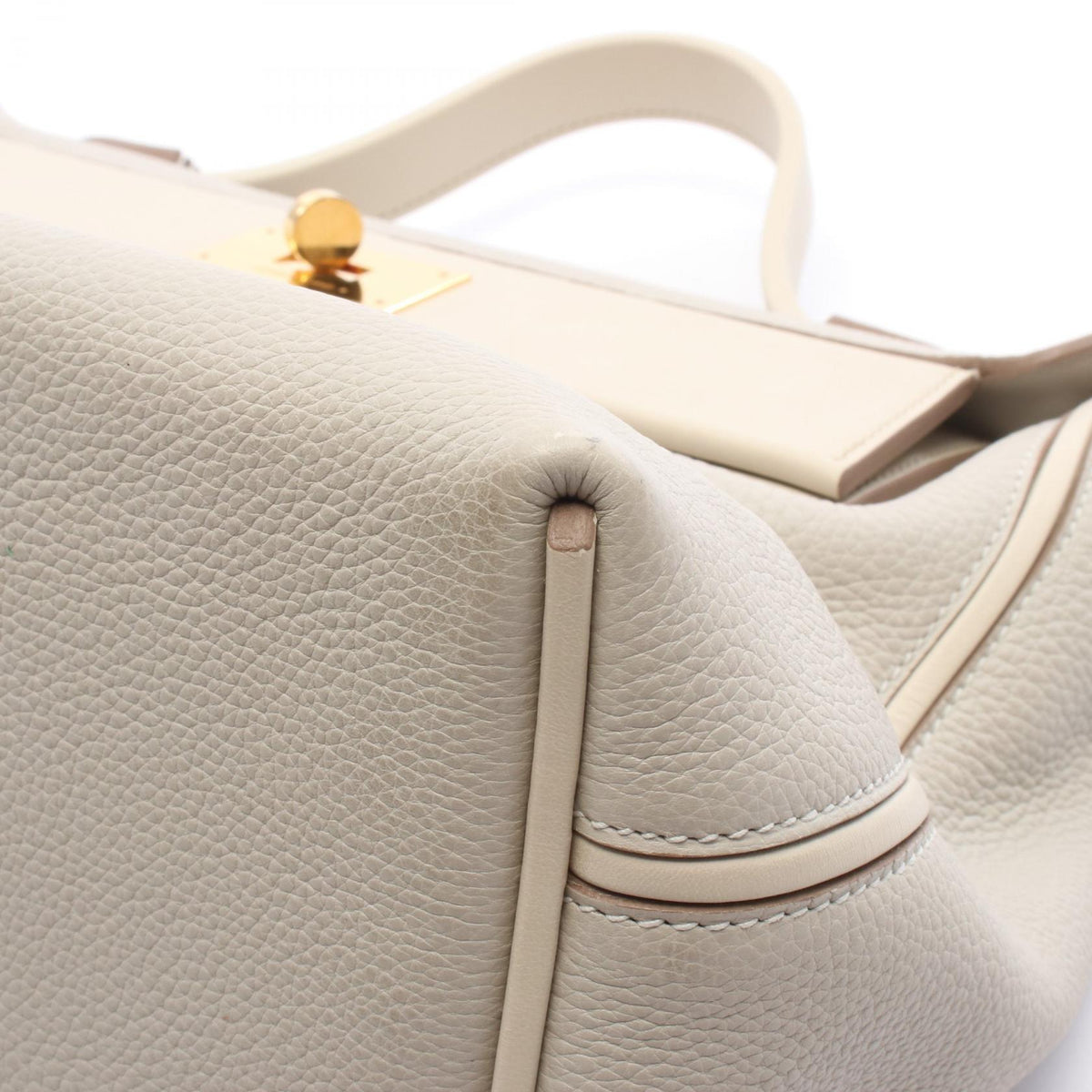 HERMES 24/24 35 Togo Leather Pearl Gray Handbag