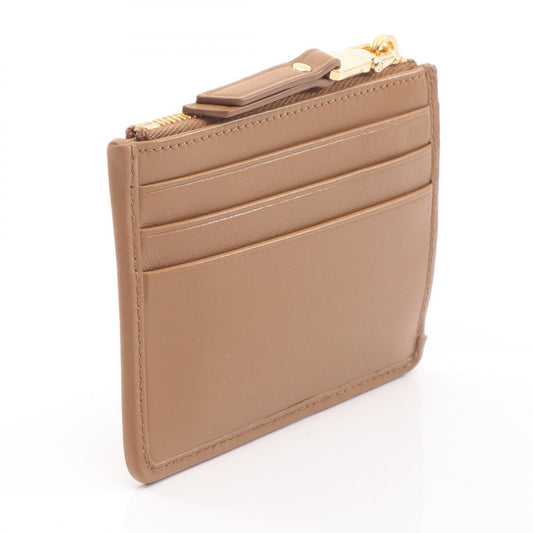 Miu Miu Matelasse Brown Leather Card Case