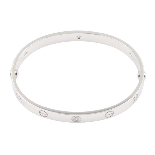 CARTIER Love Bracelet 6 Diamond K18WG Size 18